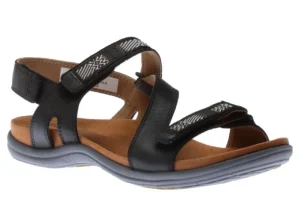Rubey Black Asymmetrical Strappy Sandal