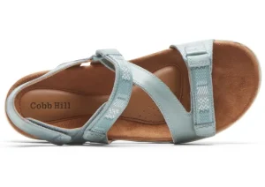 Rubey Blue Asymmetrical Strappy Sandal