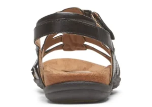 Rubey Woven Black Leather Sandal