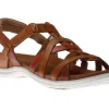 Rubey Woven Tan Brown Leather Sandal