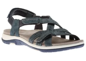 Sammie Navy Blue Leather Sport Sandal