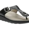 Sanibel Black Snake Thong Sandal