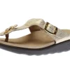 Sanibel Shiny Gold Thong Sandal