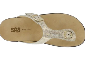 Sanibel Shiny Gold Thong Sandal