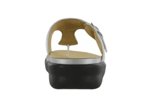 Sanibel Shiny Silver Thong Sandal
