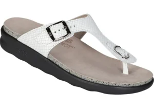 Sanibel White Snake Thong Sandal