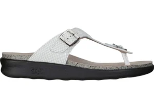 Sanibel White Snake Thong Sandal