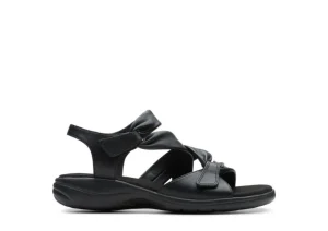 Saylie Moon Black Leather Sandal