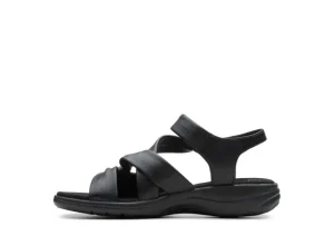 Saylie Moon Black Leather Sandal