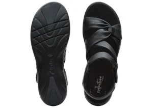 Saylie Moon Black Leather Sandal