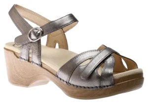 Season Graphite Leather Sandal