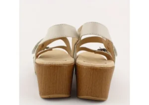 Shari Ivory Leather Sandal