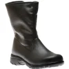 Shield Black Leather Mid-Calf Winter Boot