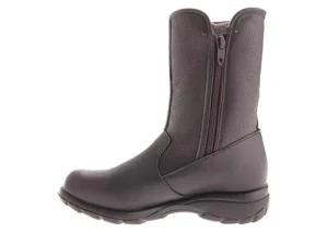 Shield Black Leather Mid-Calf Winter Boot