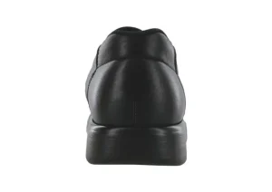 Side Gore Black Smooth Leather Slip-On Loafer