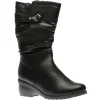 Side Zip Black Vegan Winter Boot