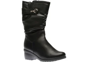 Side Zip Black Vegan Winter Boot