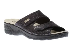 Slide 2 Blue Double Strap Slide Wedge Sandal