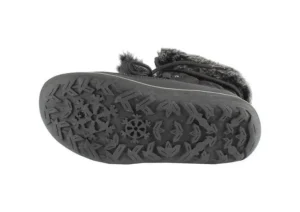 Snowflake Grey Lace-Up Winter Boot