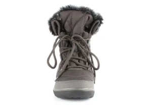 Snowflake Grey Lace-Up Winter Boot