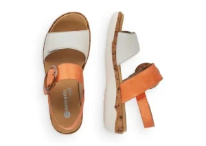 Soft White Orange Sandal