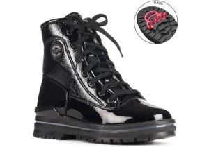 Sound Black Patent Winter Boot