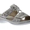 Space White Silver Floral Slide Sandal