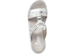 Space White Silver Floral Slide Sandal