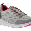 Sportec12 Grey Pink Perforated Slip-On Bungee Sneaker