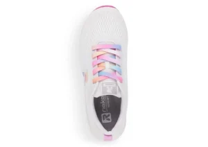 Sportec10 White Rainbow Lace-Up Sneaker