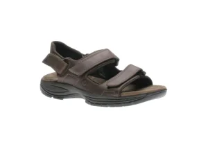 St Johnsbury Brown Leather Adjustable Sandal