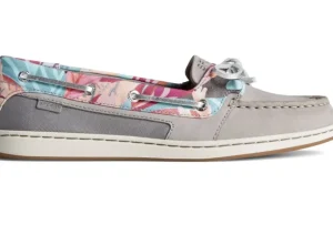 Starfish Coral Floral Grey Multicolour Boat Shoe