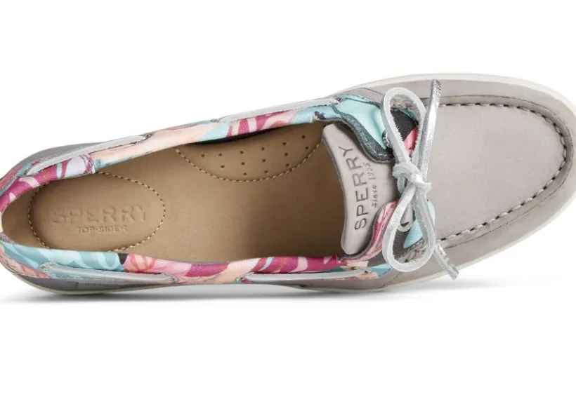 starfish_coral_floral_gre_2.webp Starfish Coral Floral Grey Multicolour Boat Shoe