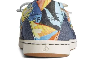 Starfish Coral Floral Navy Multicolour Boat Shoe
