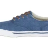 Striper II CVO Salt Washed Navy Canvas Lace-Up Sneaker