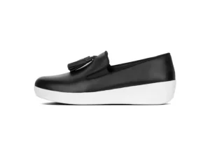 Superskate Black Leather Tassel Loafer