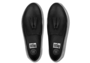 Superskate Black Leather Tassel Loafer
