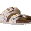 Sydney Vegan Birko-Flor Light Rose Double Strap Slide Sandal