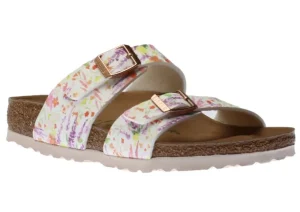 Sydney Vegan Birko-Flor Light Rose Double Strap Slide Sandal