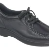 Take Time Black Leather Lace-Up Loafer