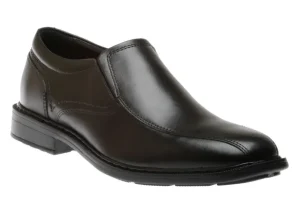 Tanner Black Leather Slip-On Dress Shoe