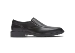 Tanner Black Leather Slip-On Dress Shoe