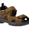 Targhee III Bison Brown Leather Open Toe Hiking Sandal