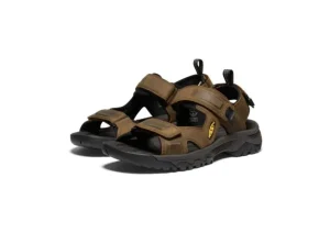 Targhee III Bison Brown Leather Open Toe Hiking Sandal