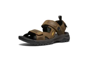 Targhee III Bison Brown Leather Open Toe Hiking Sandal