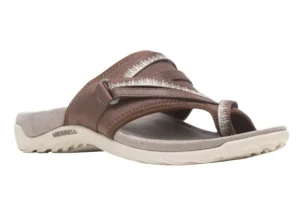 Terran 3 Cush Post Dark Earth Brown Thong Sandal