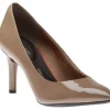 Total Motion 75mm Warm Taupe Patent Pointed Toe Heel