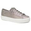 Triple Kick Grey Iridescent Leather Lace-Up Platform Sneaker