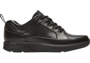Trustride Waterproof Black Leather Lace-Up Sneaker