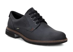 Turn Black Leather Gore-Tex Waterproof Plain Toe Derby